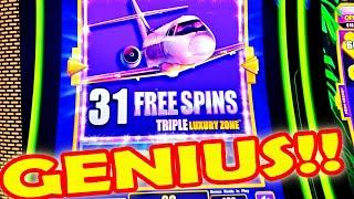60 CENT GENIUS!! * BIG WIN ON FREEPLAY AGAIN!! * Las Vegas Slot Machine Bonus Video