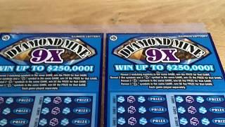 Two Diamond Mine 9X Instant Lottery Tickets!