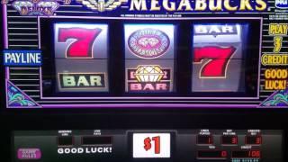 Megabucks Slot Machine Double Diamond LIVE PLAY  !!! Max Bet $3