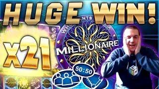 HUGE WIN on Who Wants To Be A Millionaire Slot - £5 Bet