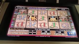 BIG WIN 25c Denom Cleopatra II IGT slot machine free spin bonus