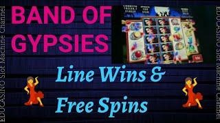 •Band of Gypsies•Line Win & Free Spins •By Konami Slot
