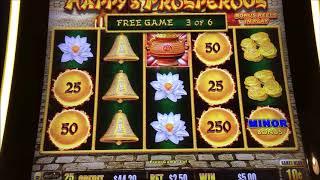 •FINALLY SUPER BIG WIN !•Dragon Link HAPPY & PROSPEROUS Slot machine (Aristocrat) 10 cent Denom•彡栗