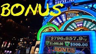 Sherlock Holmes Live Play max bet with BONUS round ITG Slot Machine
