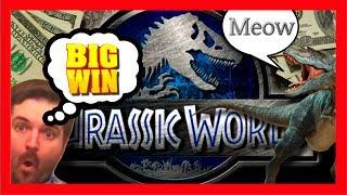 NEW! HUGE WIN! Jurassic World Slot Machine LIVE PLAY and BONUSES • sdguy1234