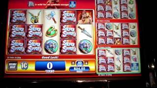 Silver Sword 1c slot machine line hit