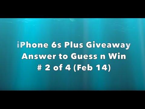 ** iPhone 6s Plus Giveaway Contest ** Answer to Guess n Win ** 2 of 4 ** Feb 12-13 ** SLOT LOVER **