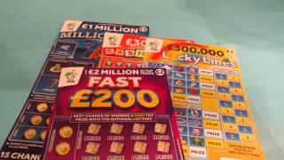 Scratchcards'Dean Martin" Game''FAST 200..MILLIONAIRE 7's LUCKY LINES. & More