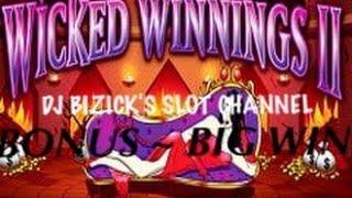 Wicked Winnings 2 Slot Machine ~ FREE SPIN BONUS ~ BIG WIN • DJ BIZICK'S SLOT CHANNEL