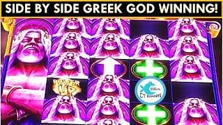 •SIDE BY SIDE WINNING!!!• Kronos Unleashed Slot Machine - POWER UP, BABY!
