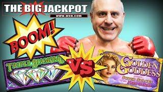 •TRIPLE DIAMOND VS. GOLDEN GODDESS •HIGH LIMIT SLOT PLAY • Which game will win??!