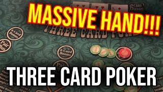 MASSIVE HIT! 3 Card Poker!! HUGE WIN!!!