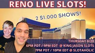 ⋆ Slots ⋆ $1000 Winning LIVE SLOT PLAY in Reno w/Slotaholic!!! | CASH MACHINE!! | Mighty Cash!  ⋆ Sl