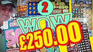 SCRATCHCARDS....WOW!..£250.00..CASH VAULT..MONOPOLY..50X..WIN ALL..LUCKY NUMBERS..CASH TRIPLER