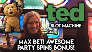 TED • AMAZING • 13X Multiplier on the PARTY Spins Bonus!! Nice WIN!! • Slot Lady