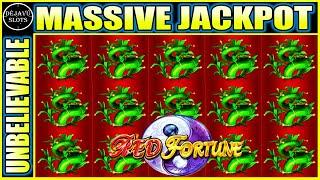 UNBELIEVABLE WIFE HITS A MAX BET MASSIVE JACKPOT HANDPAY! HIGH LIMIT RED FORTUNE SLOT MACHINE