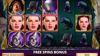 WIZARD OF OZ: THE WITCH'S CASTLE  Video Slot Game with a RETRIGGERED FREE SPIN BONUS
