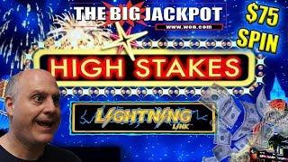 • $75 / SPIN LIGHTNING LINK • FINALLY BIG WIN on HIGH STAKES •