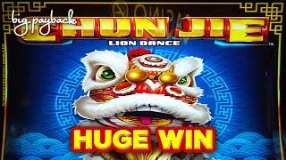 HUGE WIN BONUS! Chun Jie Lion Dance Slot - LOVED IT!!