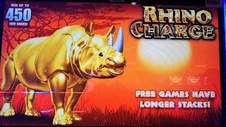NEW GAME RHINO CHARGE 258 FREE SPINS OVER 100X WIN!!