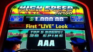 **NEW** - High Speed Turbo Slot - LIVE PLAY + BONUS! - Slot Machine Bonus