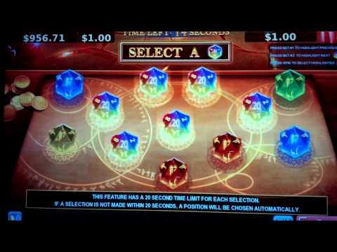 Dungeons & Dragons Slot Machine Feature Bonus Round - Mega Progressive Win!