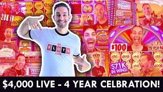 ★ Slots ★ $4,000 Live Stream SLOTS! ★ Slots ★ Celebrating 4 Years on YouTube!  ★ Slots ★ BCSlots