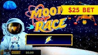 NICE RETRIGGER! Lightning Link Moon Race Slot - $25 MAX BET!