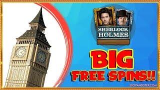 BIG FREE SPINS!! Sherlock Holmes Slot