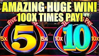 100X TIMES PAY!! AMAZING HUGE WIN! ⋆ Slots ⋆ 3-REEL 5X 10X TIMES PAY Slot Machine (BALLY)