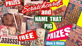 Scratchcards.£250,000.Blue..BEE LUCKY.10X.M/Millions...and PRIZES..10 Prizes to Give away