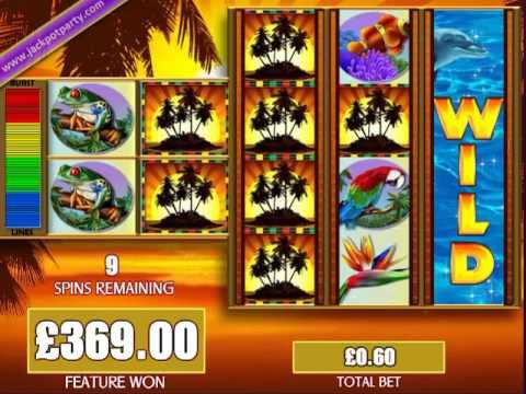 £512.00 MEGA BIG WIN (853 X STAKE) FORTUNES OF THE CARRIBEAN™ BIG WIN SLOTS AT JACKPOT PARTY