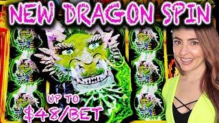 BONUS after BONUS on NEW Dragon Spin Slot Machine in Las Vegas!
