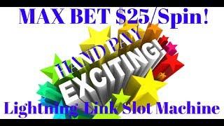 MAX BET $25/Spin GIANT HAND PAY