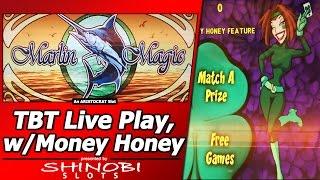 Marlin Magic/Money Honey Slot - TBT Live Play and Bonus Features