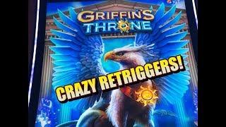 GRIFFIN'S THRONE SLOT: CRAZY RETRIGGERS