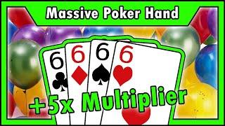 6666 + 5X Multiplier! $12.50 Spin! This Video Poker Hand Is MASSIVE • The Jackpot Gents
