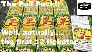 Full Pack of Lucky 7 scratch off tickets - First 12 tickets