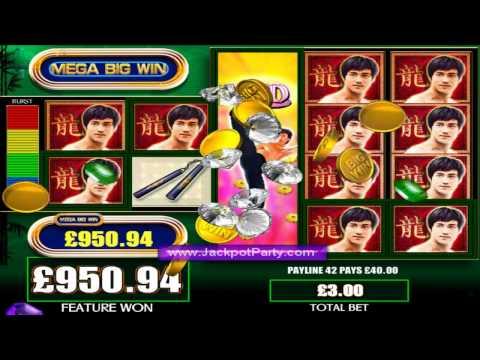 £1,395 MEGA BIG WIN (465 X STAKE) ON BRUCE LEE™ ONLINE SLOT GAME AT JACKPOT PARTY®