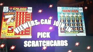 SCRATCHCARDS....PICK NOW...LATER...AND PRIZE DRAW....