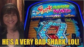 SHARK RAVING MAD SLOT MACHINE BONUS