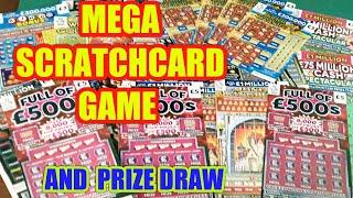 MEGA SCRATCHCARD GAME and SCRATCHCARDS  PRIZES..RAFFLE
