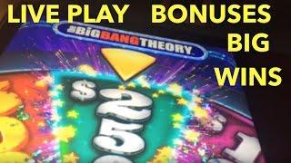 BIG WINS!!! LIVE PLAY on Big Bang Theory Slot Machine with Bonuses