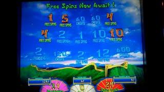 Great Wall Slot Machine Bonus - 56 FREE SPINS with Increasing Multiplier - Big Win