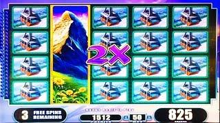 Swiss Chalet Slot Machine, Live Play, Nice Bonus & Retriggers