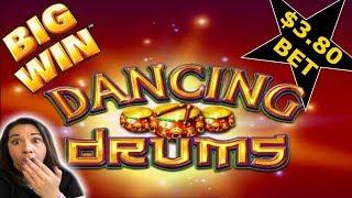 DANCING DRUMS BIG WIN • EVERY TIME I WIN SLOT HUBBY PLAYS $8.80 •