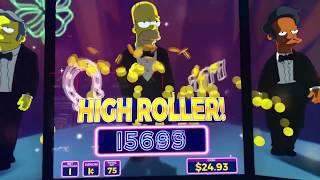 BIG WIN - The Simpsons Slot Machine Bonus - Donut Wheel