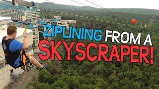 ZIPLINING FROM FOX TOWER | Vlog 25