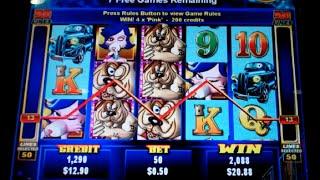 Busta Bucks Slot Machine Bonus + Retrigger - 13 Free Games with Stacked Wilds - Nice Win