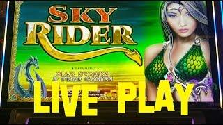 SKYRIDER Live Play High Limit $1.00 Denom $10.00 bet. Gimmie Games Slot Machine